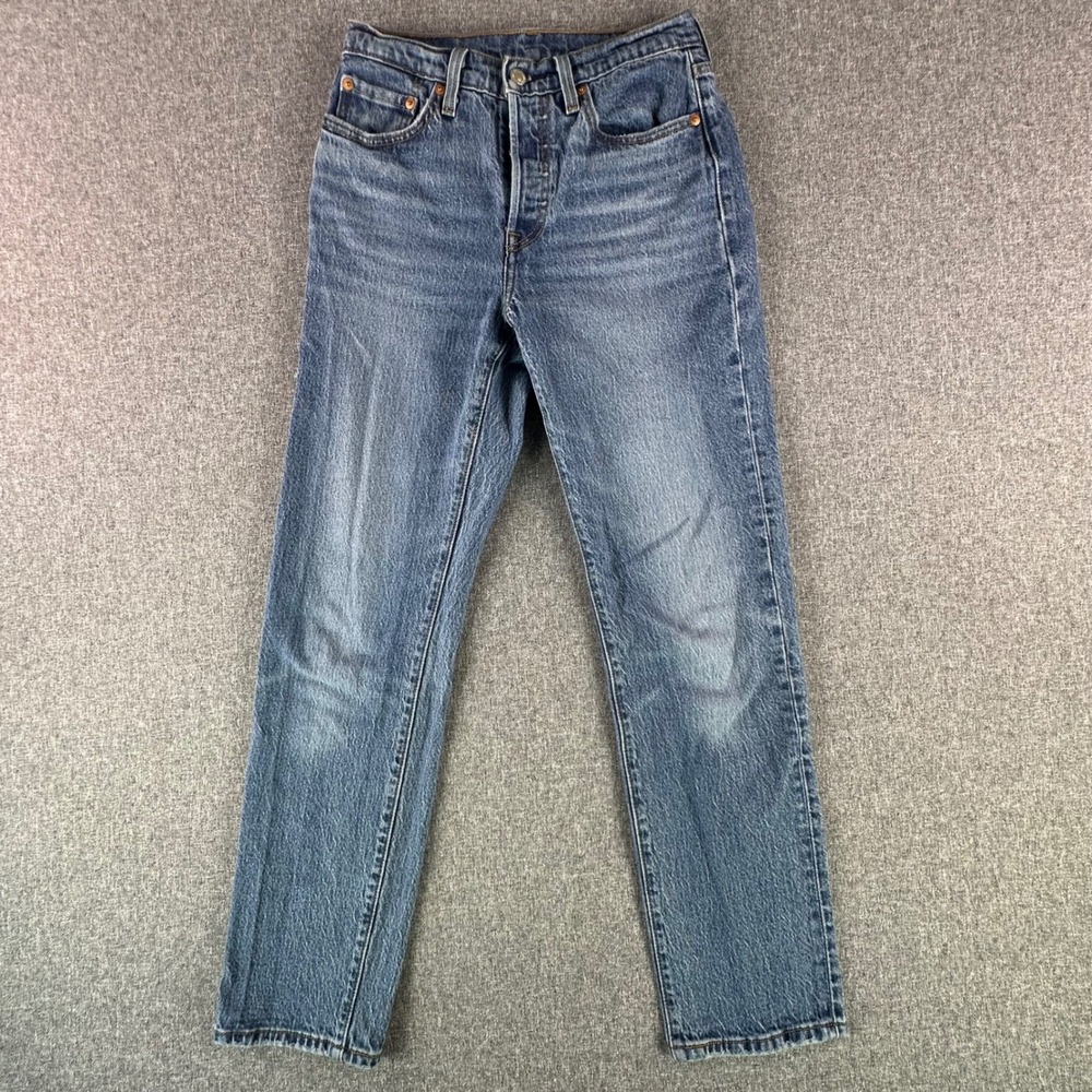 Levi's Jeans Womens 25 501 Original Blue Button Fly Straight Leg EXCELLENT